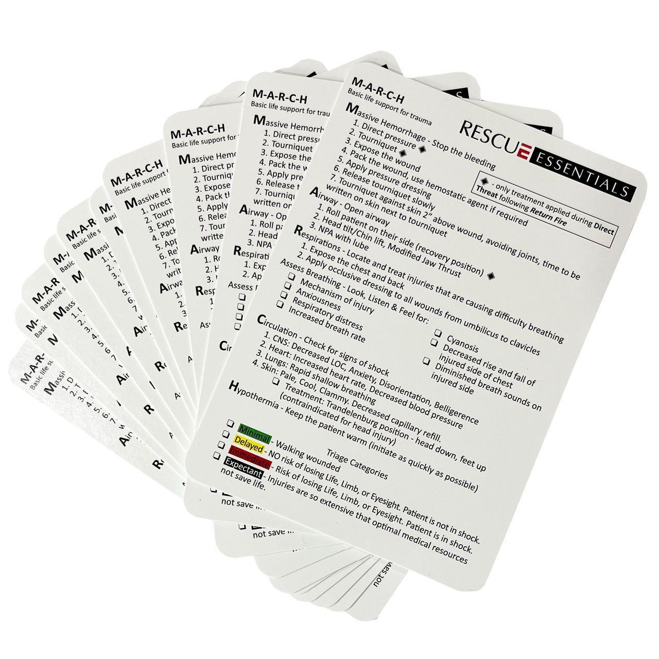 M.A.R.C.H. Cards | Quick-Reference Trauma Management Guide