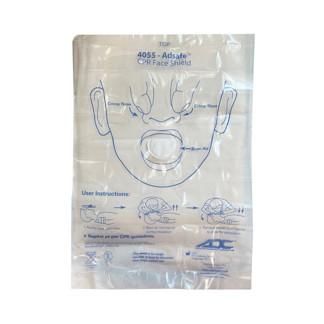 Adsafe CPR Face Shield | Compact, Single-Use Barrier for Safe Rescue Breathing