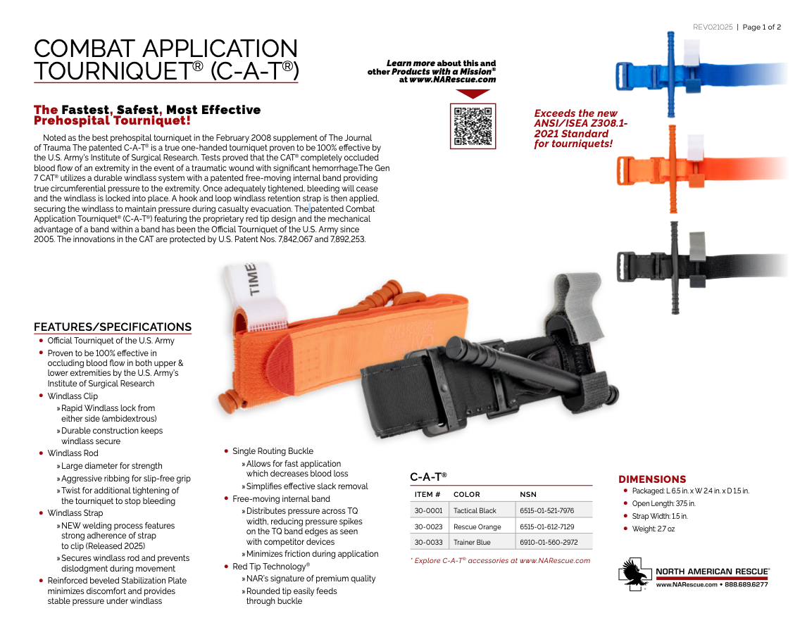 Combat Application Tourniquet (C-A-T) Generation 7 Various Colors