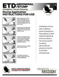 North American Rescue Abdominal/Stump Emergency Trauma Dressing (ETD®) - 6”