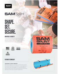 SAM Splint - 24” (Orange/Blue) | Compact &amp; Versatile Medical Splint for Immobilization