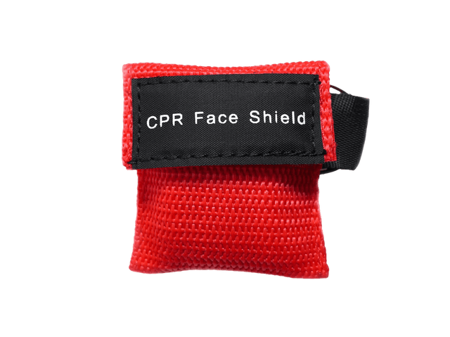 CPR FACE SHIELD KEYCHAIN (RED) - ONE SHEAR