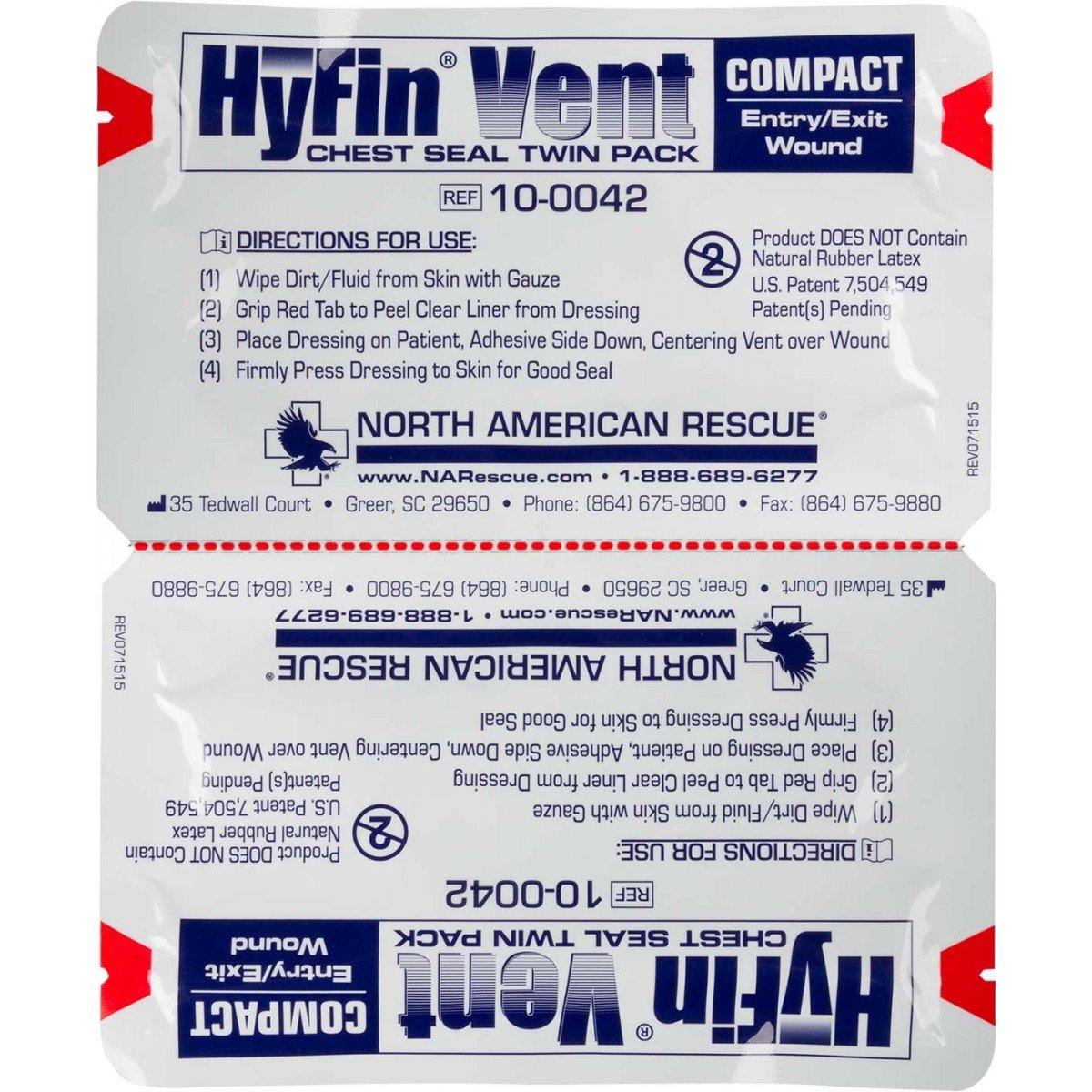 HyFin Vent Compact Chest Seal Twin Pack - Urban Medical Gear 